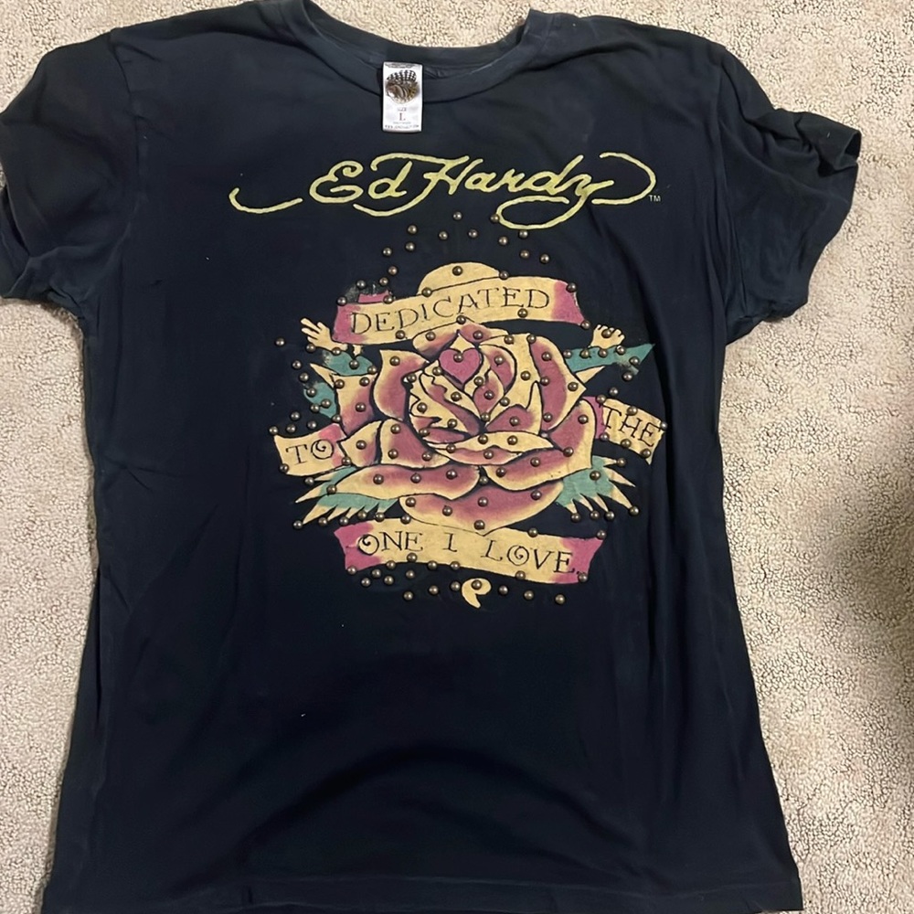 Ed Hardy Women’s t shirt size Large